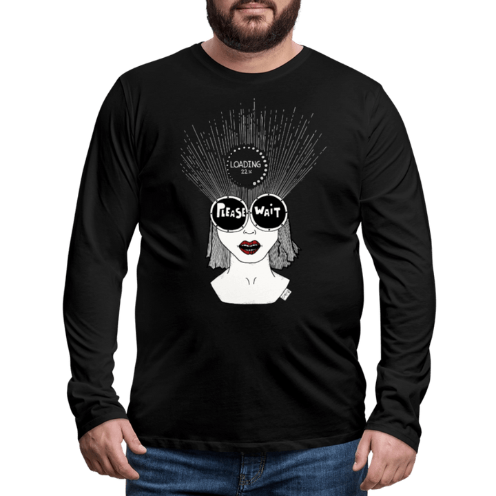ADHD Loading - Herre Trøje - Herre premium T-shirt med lange ærmer - hvid - Dajlig