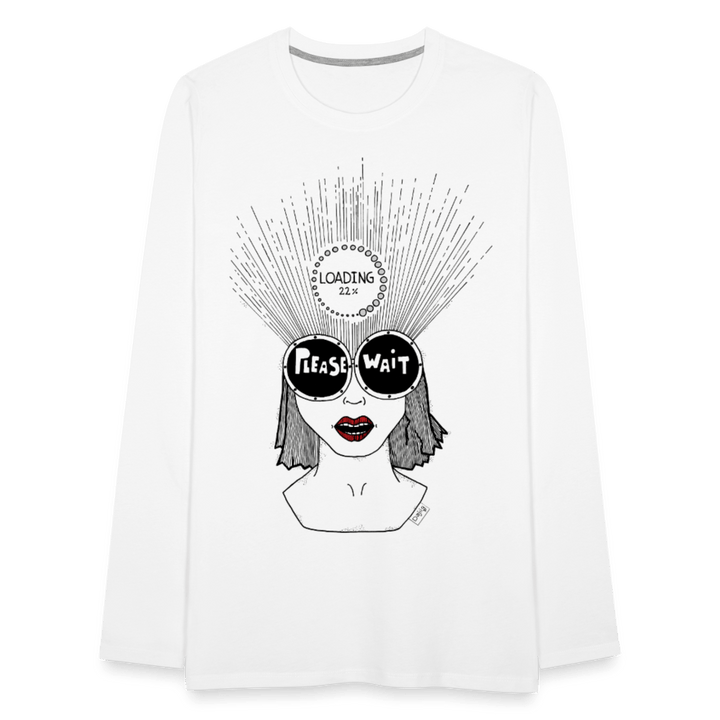 ADHD Loading - Herre Trøje - Herre premium T-shirt med lange ærmer - hvid - Dajlig