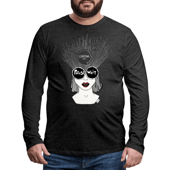 ADHD Loading - Herre Trøje - Herre premium T-shirt med lange ærmer - hvid - Dajlig
