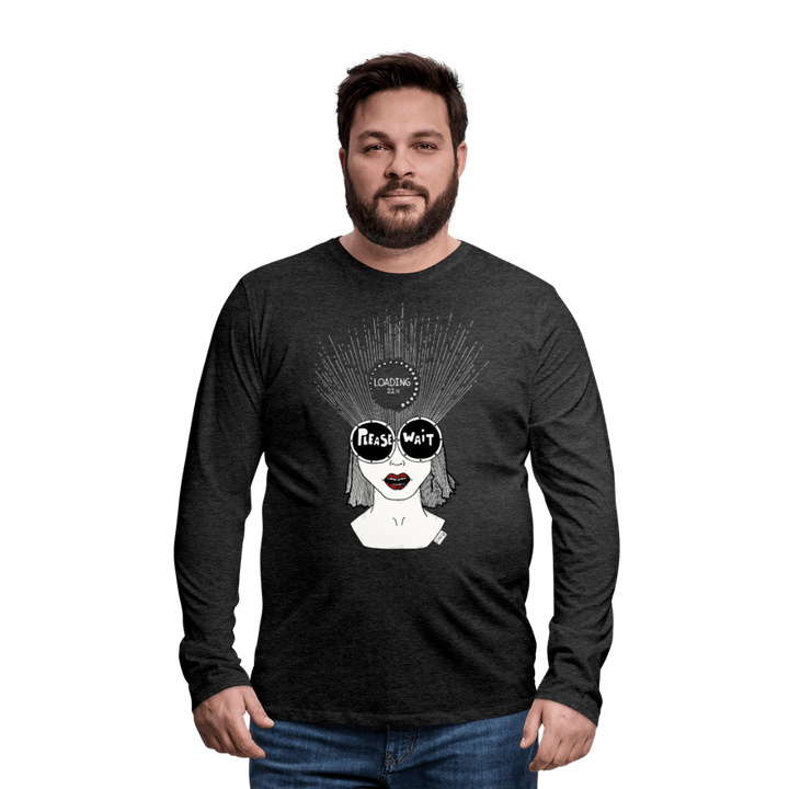 ADHD Loading - Herre Trøje - Herre premium T-shirt med lange ærmer - hvid - Dajlig