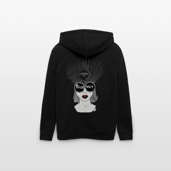 ADHD Loading - Kraftig Unisex hættetrøje m. lynlås - Stanley/Stella økologisk unisex - hættejakke CULTIVATOR - sort - Dajlig