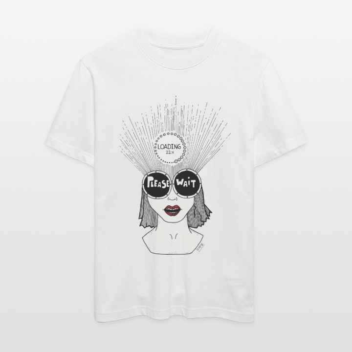ADHD Loading Unisex T-shirt - Stanley/Stella Relaxed Fit økologisk unisex - T-shirt Sparker - hvid - Dajlig