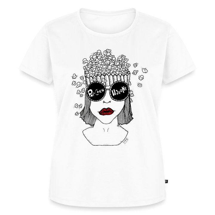 ADHD Popcorn Hjerne Dame T-shirt - Dame premium T-shirt - hvid - Dajlig
