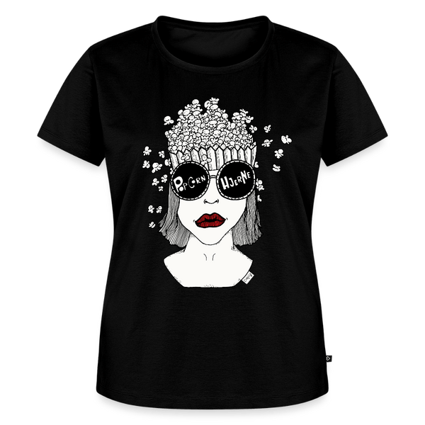ADHD Popcorn Hjerne Dame T-shirt - Dame premium T-shirt - sort - Dajlig