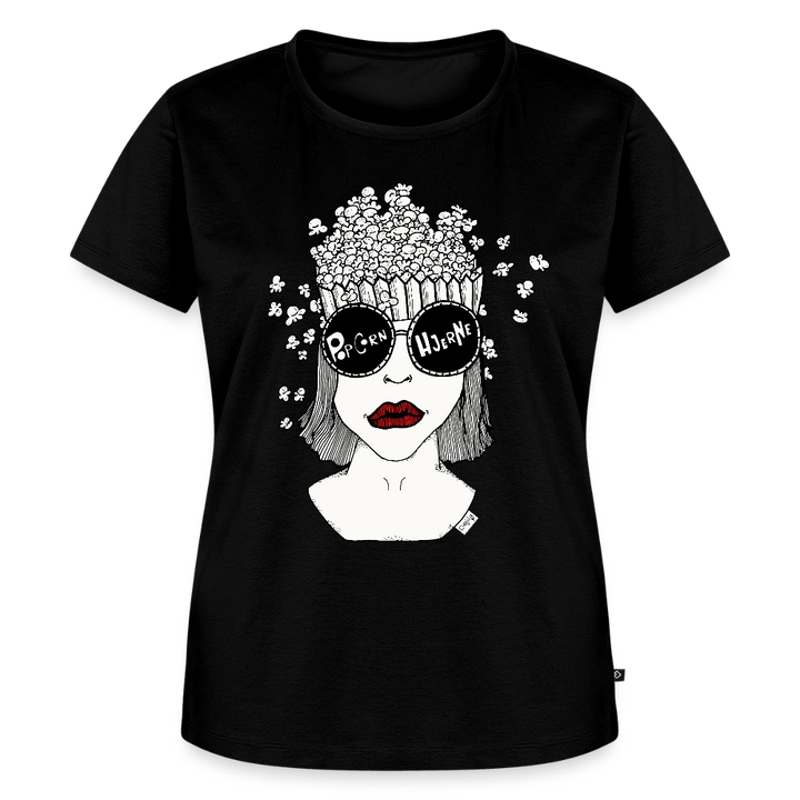 ADHD Popcorn Hjerne Dame T-shirt - Dame premium T-shirt - sort - Dajlig