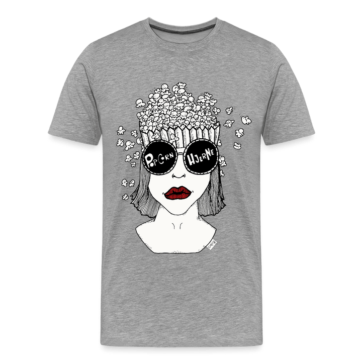 ADHD Popcorn Hjerne Herre T-shirt - Herre premium T-shirt - grå meleret - Dajlig