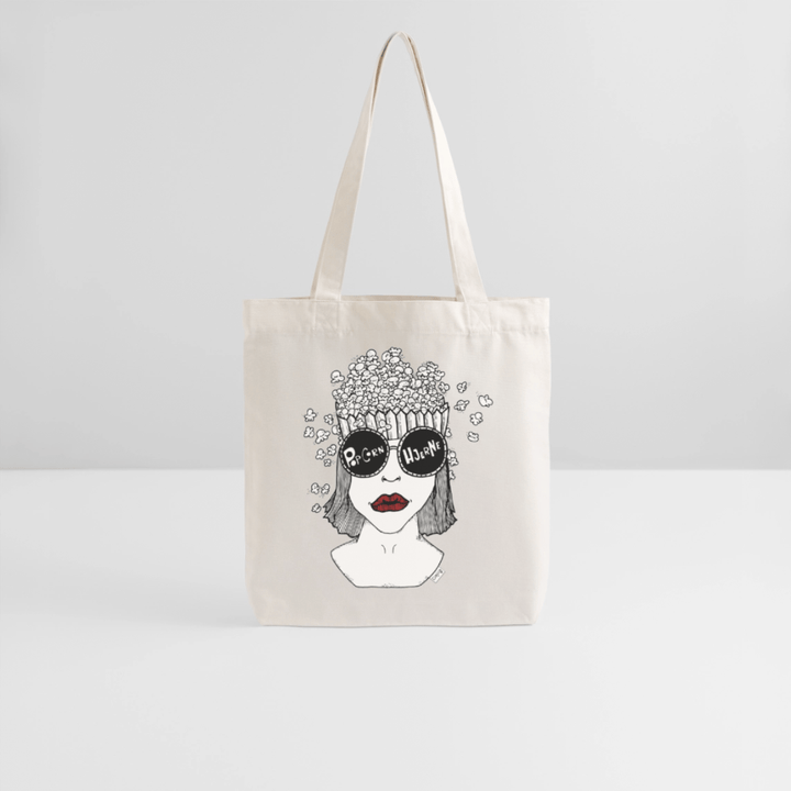 ADHD Popcorn Hjerne - Kraftig mulepose i genbrugsstof - Stanley/Stella heavyweight recycled mulepose - naturhvid - Dajlig