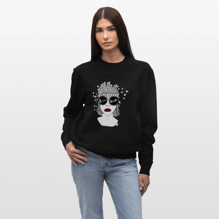 ADHD Popcorn Hjerne - Unisex Sweatshirt - Stanley/Stella økologisk unisex - sweatshirt CHANGER - beige - Dajlig