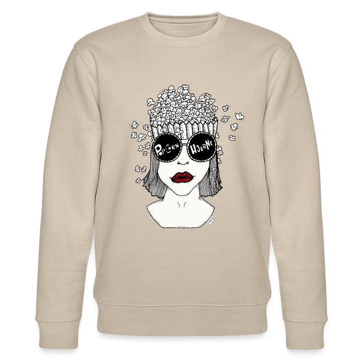 ADHD Popcorn Hjerne - Unisex Sweatshirt - Stanley/Stella økologisk unisex - sweatshirt CHANGER - beige - Dajlig