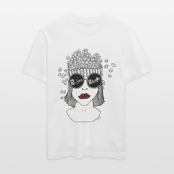 ADHD Popcorn Hjerne Unisex T-shirt - Stanley/Stella Relaxed Fit økologisk unisex - T-shirt Sparker - hvid - Dajlig