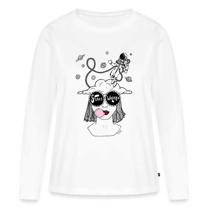 ADHD Space Walker - Dame langærmet trøje - Dame premium T-shirt med lange ærmer - hvid - Dajlig