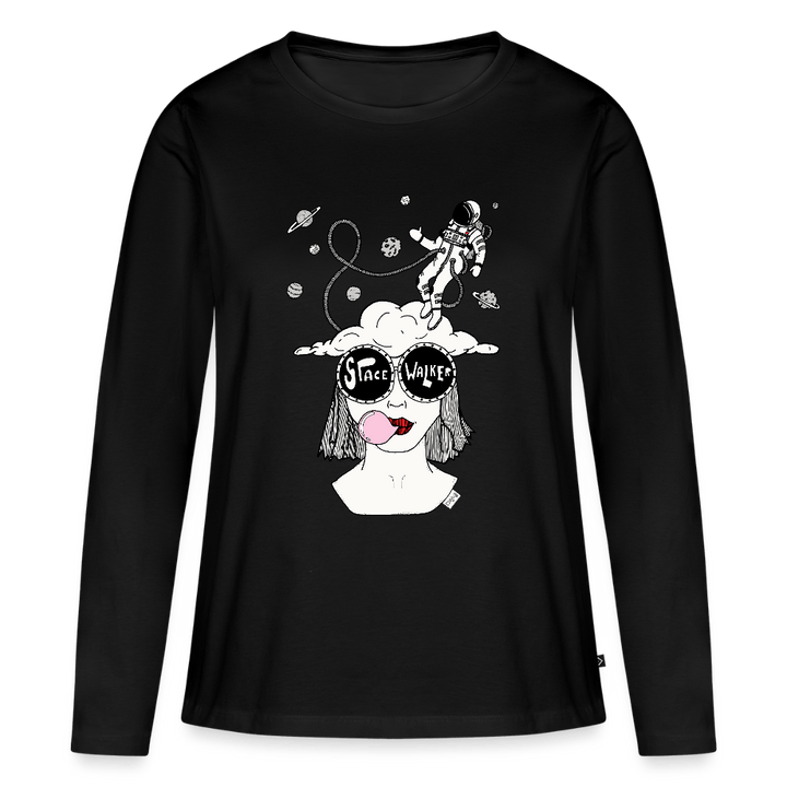 ADHD Space Walker - Dame langærmet trøje - Dame premium T-shirt med lange ærmer - sort - Dajlig