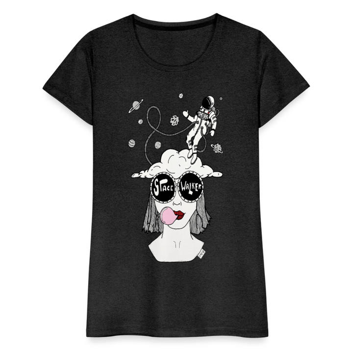 ADHD Space Walker Dame T-shirt - Dame premium T-shirt - charcoal - Dajlig