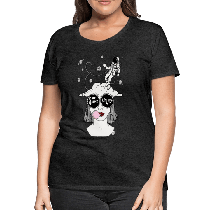 ADHD Space Walker Dame T-shirt - Dame premium T-shirt - charcoal - Dajlig
