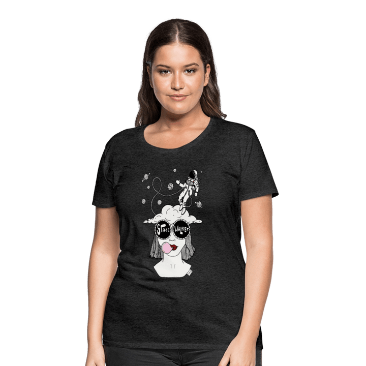 ADHD Space Walker Dame T-shirt - Dame premium T-shirt - charcoal - Dajlig