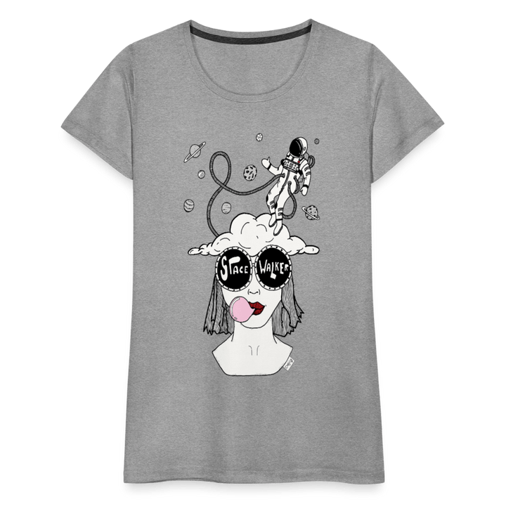 ADHD Space Walker Dame T-shirt - Dame premium T-shirt - grå meleret - Dajlig