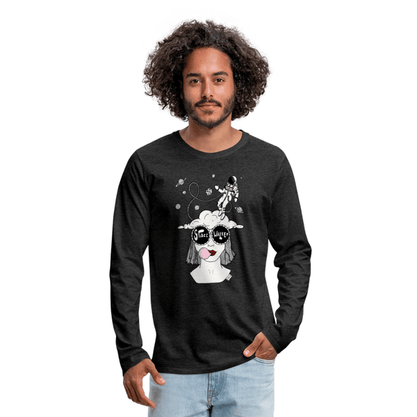 ADHD Space Walker - Herre langærmet trøje - Premium langærmet Herre - T-shirt - charcoal - Dajlig