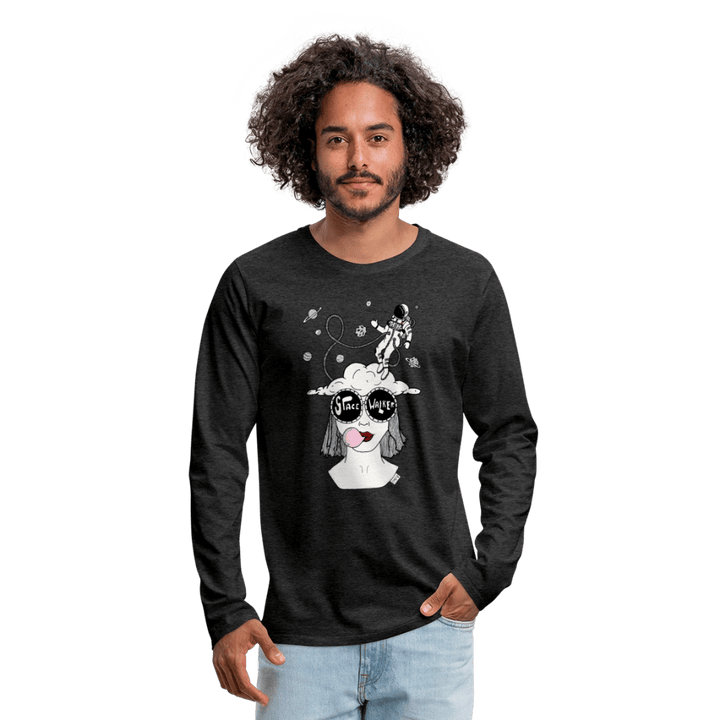 ADHD Space Walker - Herre langærmet trøje - Premium langærmet Herre - T-shirt - charcoal - Dajlig