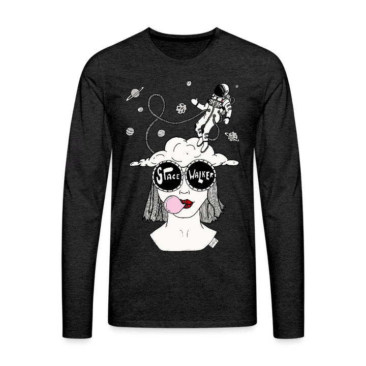 ADHD Space Walker - Herre langærmet trøje - Premium langærmet Herre - T-shirt - charcoal - Dajlig