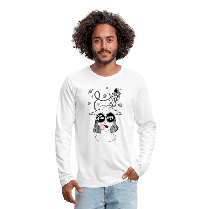 ADHD Space Walker - Herre langærmet trøje - Premium langærmet Herre - T-shirt - hvid - Dajlig