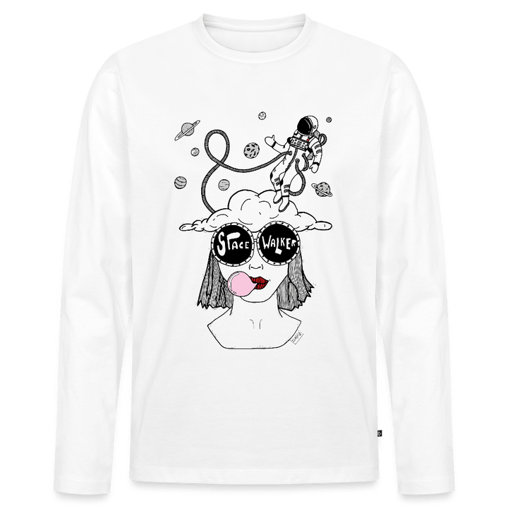 ADHD Space Walker - Herre langærmet trøje - Premium langærmet Herre - T-shirt - hvid - Dajlig