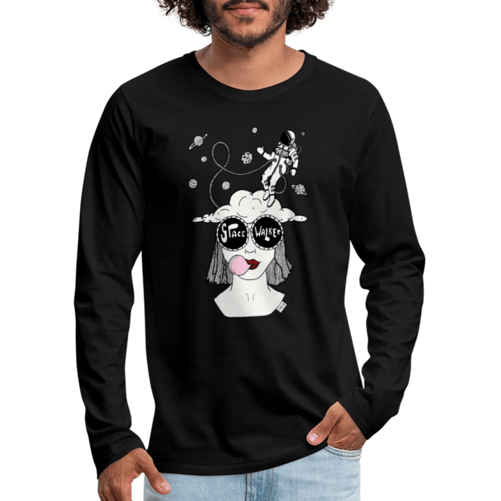 ADHD Space Walker - Herre langærmet trøje - Premium langærmet Herre - T-shirt - sort - Dajlig
