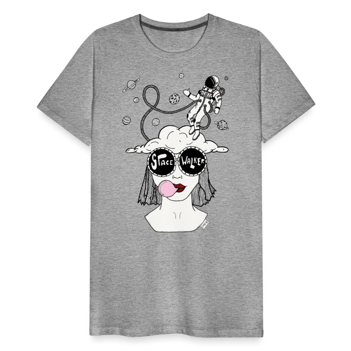 ADHD Space Walker Herre T-shirt - Herre premium T-shirt - grå meleret - Dajlig.dk