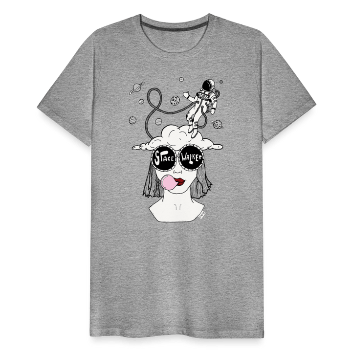 ADHD Space Walker Herre T-shirt - Herre premium T-shirt - grå meleret - Dajlig