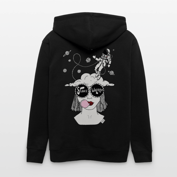 ADHD Space Walker - Kraftig Unisex hættetrøje m. lynlås - Stanley/Stella økologisk unisex - hættejakke CULTIVATOR - sort - Dajlig