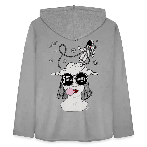 ADHD Space Walker - Let Unisex hættetrøje - Let sweatshirt med hætte, unisex - grå meleret - Dajlig