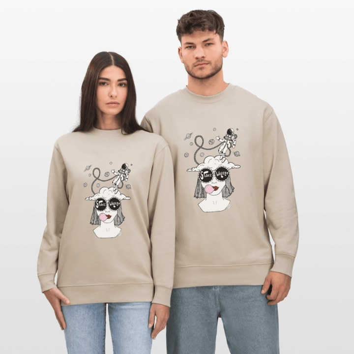 ADHD Space Walker - Unisex Sweatshirt - Stanley/Stella økologisk unisex - sweatshirt CHANGER - beige - Dajlig