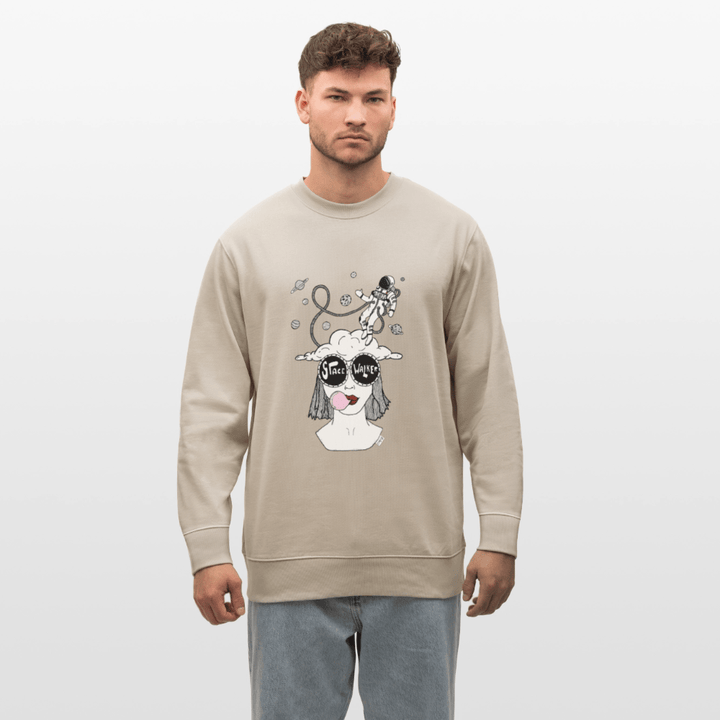 ADHD Space Walker - Unisex Sweatshirt - Stanley/Stella økologisk unisex - sweatshirt CHANGER - beige - Dajlig