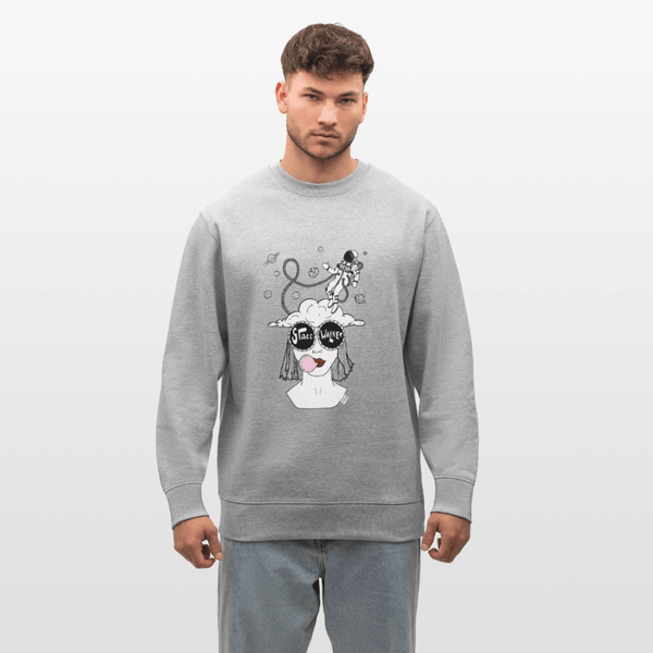 ADHD Space Walker - Unisex Sweatshirt - Stanley/Stella økologisk unisex - sweatshirt CHANGER - grå meleret - Dajlig