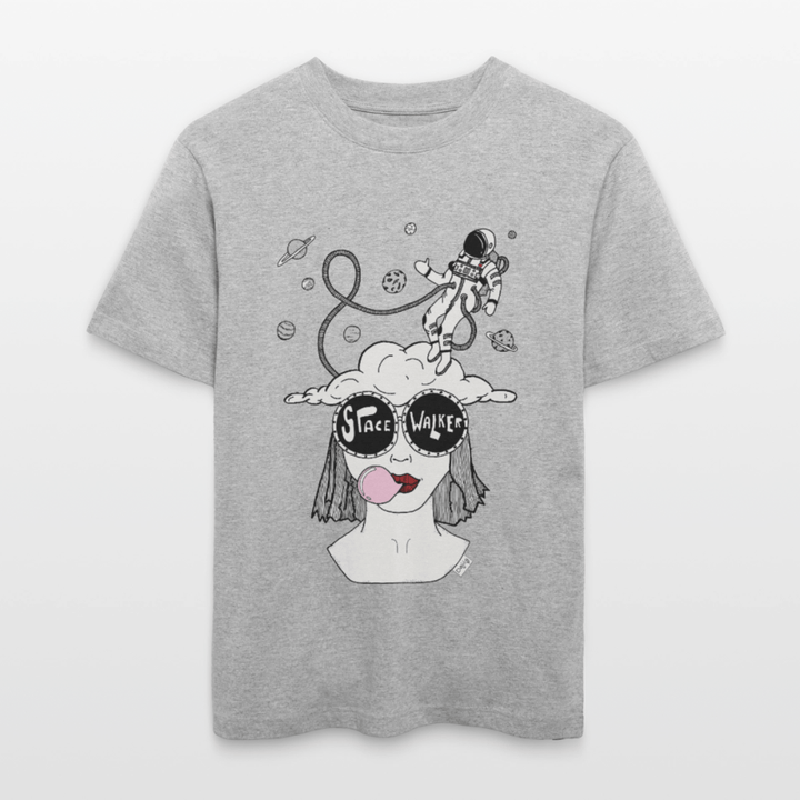 ADHD Space Walker Unisex T-shirt - Stanley/Stella Relaxed Fit økologisk unisex - T-shirt Sparker - grå meleret - Dajlig