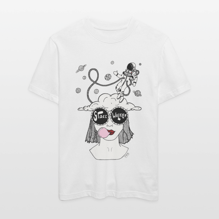 ADHD Space Walker Unisex T-shirt - Stanley/Stella Relaxed Fit økologisk unisex - T-shirt Sparker - hvid - Dajlig