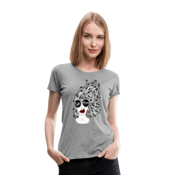 ADHD Tankemylder Dame T-shirt - Dame premium T-shirt - grå meleret - Dajlig