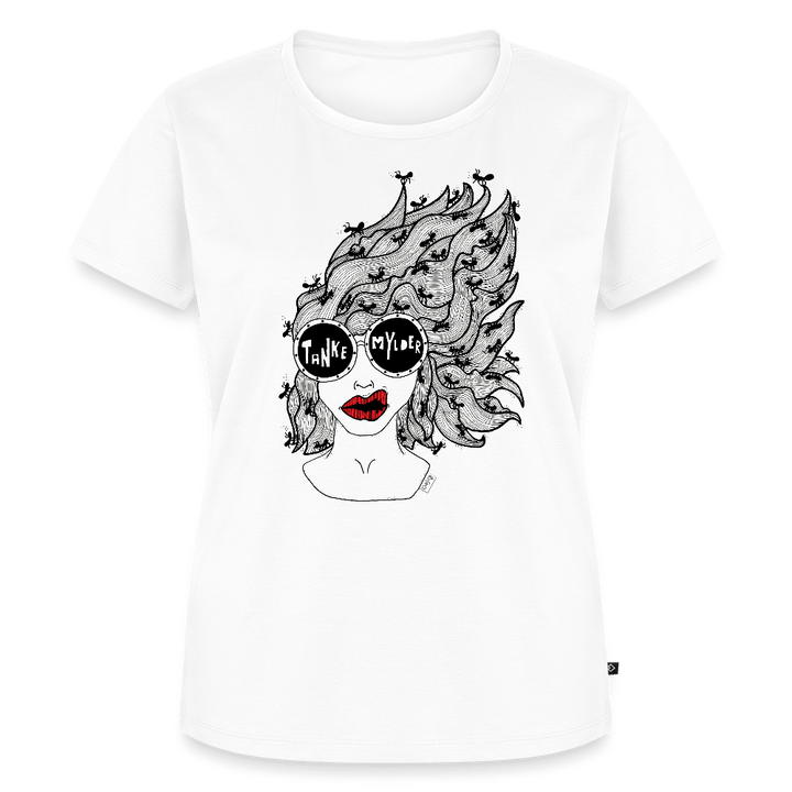 ADHD Tankemylder Dame T-shirt - Dame premium T-shirt - hvid - Dajlig