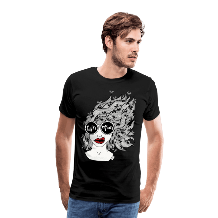 ADHD Tankemylder Herre T-shirt - Herre premium T-shirt - charcoal - Dajlig