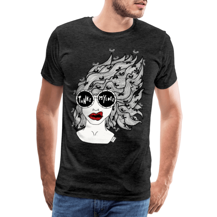 ADHD Tankemylder Herre T-shirt - Herre premium T-shirt - charcoal - Dajlig