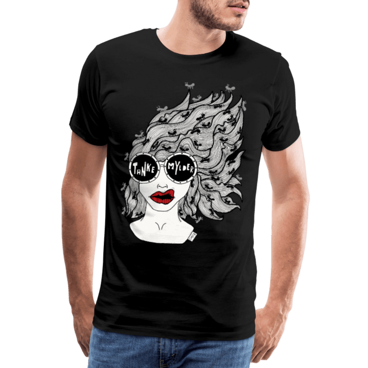 ADHD Tankemylder Herre T-shirt - Herre premium T-shirt - charcoal - Dajlig