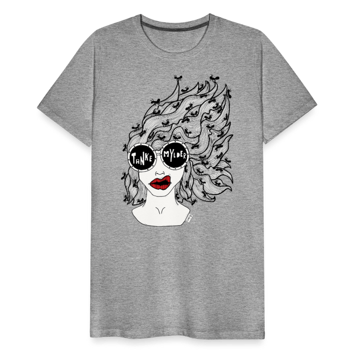 ADHD Tankemylder Herre T-shirt - Herre premium T-shirt - grå meleret - Dajlig