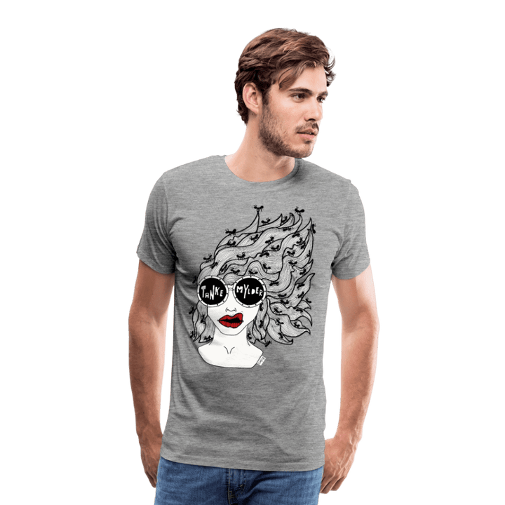ADHD Tankemylder Herre T-shirt - Herre premium T-shirt - grå meleret - Dajlig
