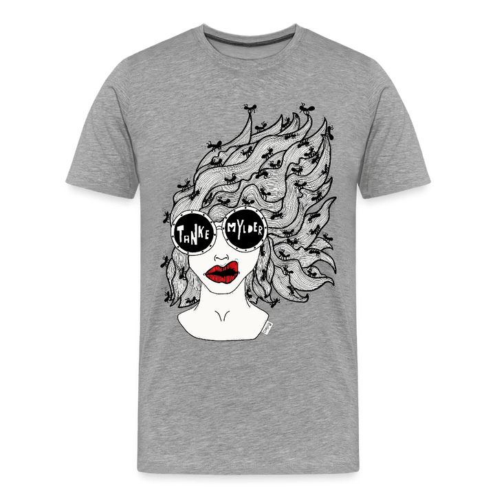 ADHD Tankemylder Herre T-shirt - Herre premium T-shirt - grå meleret - Dajlig