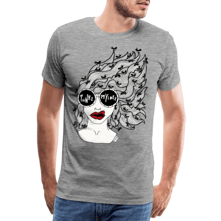 ADHD Tankemylder Herre T-shirt - Herre premium T-shirt - grå meleret - Dajlig