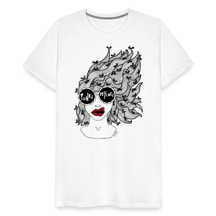 ADHD Tankemylder Herre T-shirt - Herre premium T-shirt - hvid - Dajlig