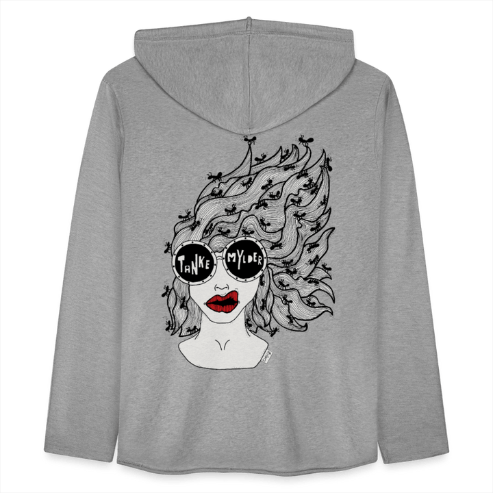 ADHD Tankemylder - Let Unisex hættetrøje - Let sweatshirt med hætte, unisex - grå meleret - Dajlig