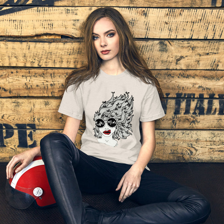 ADHD Tankemylder, Unisex t-shirt fra Bella+Canvas - t-shirt - Heather Dust - Dajlig.dk