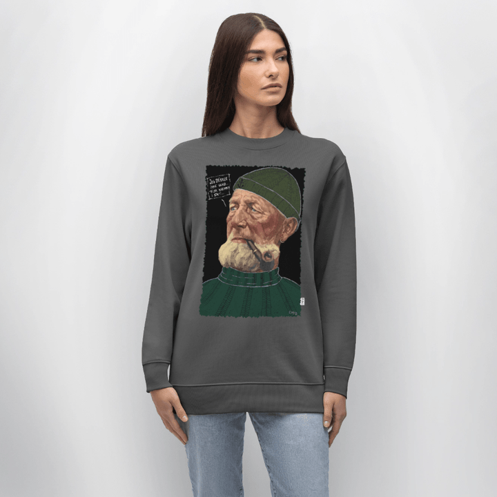 Anker Bådsmand - Kraftig Unisex Sweatshirt - Stanley/Stella økologisk unisex - sweatshirt CHANGER - charcoal - Dajlig