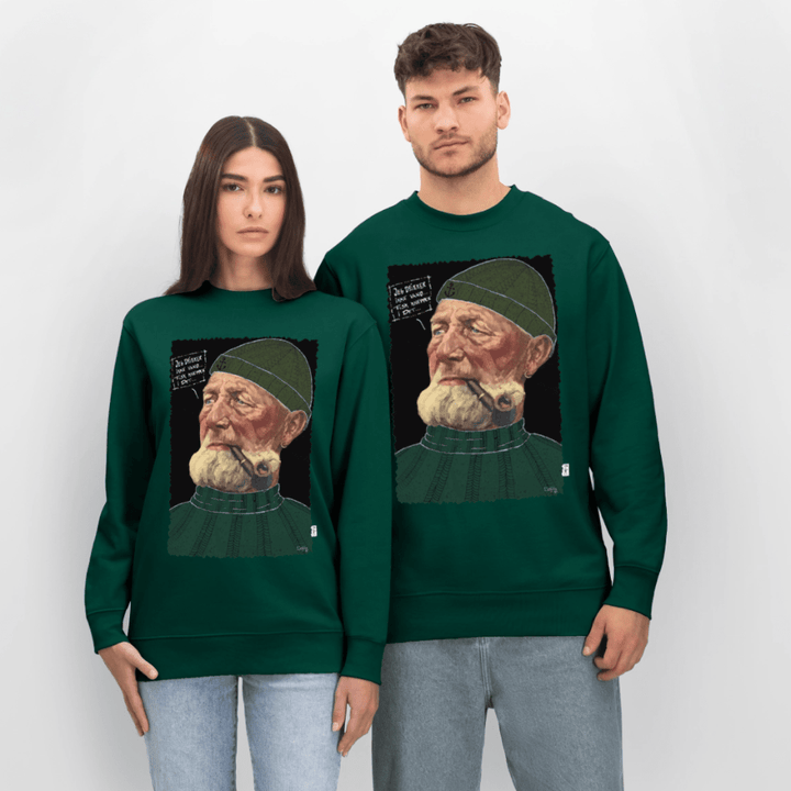 Anker Bådsmand - Kraftig Unisex Sweatshirt - Stanley/Stella økologisk unisex - sweatshirt CHANGER - skovgrøn - Dajlig
