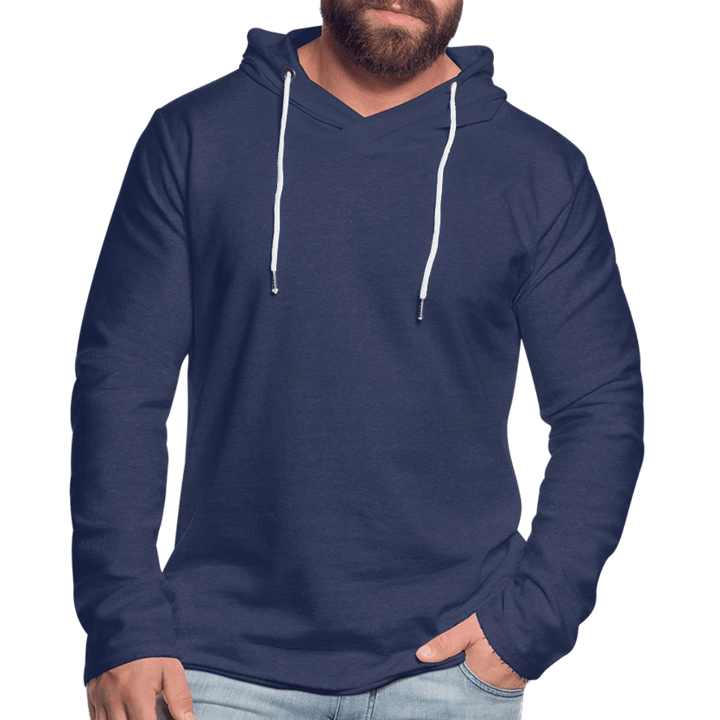 Anker Bådsmand - Let Unisex Hættetrøje - Let sweatshirt med hætte, unisex - marineblå meleret - Dajlig.dk